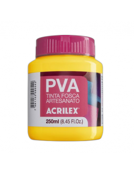 Pintura para Artesanía PVA Amarillo Oro 250ml, ACRILEX