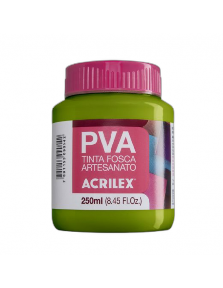 Pintura para Artesanía PVA Verde Oliva 250ml, ACRILEX