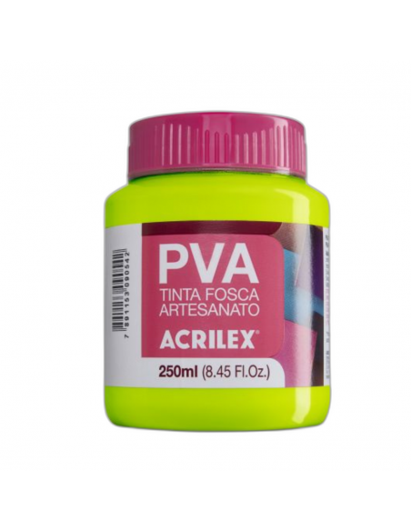Pintura para Artesanía PVA Verde Manzana 250ml, ACRILEX