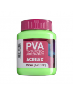 Pintura para Artesanía PVA Verde Hoja 250ml, ACRILEX
