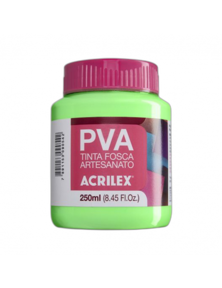 Pintura para Artesanía PVA Verde Hoja 250ml, ACRILEX