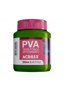 Pintura para Artesanía PVA Verde Musgo 250ml, ACRILEX