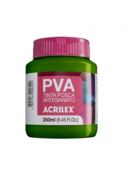 Pintura para Artesanía PVA Verde Musgo 250ml, ACRILEX