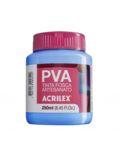 Pintura para Artesanía PVA Azul Country 250ml, ACRILEX