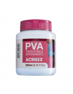 Pintura para Artesanía PVA Azul Hortensia 250ml, ACRILEX