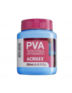 Pintura para Artesanía PVA Azul Celeste 250ml, ACRILEX