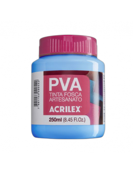 Pintura para Artesanía PVA Azul Celeste 250ml, ACRILEX
