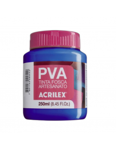 Pintura para Artesanía PVA Azul Turquesa 250ml, ACRILEX
