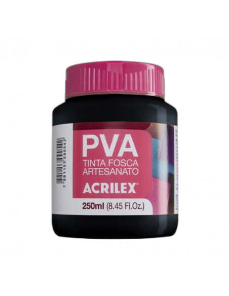 Pintura para Artesanía PVA Negro 250ml, ACRILEX