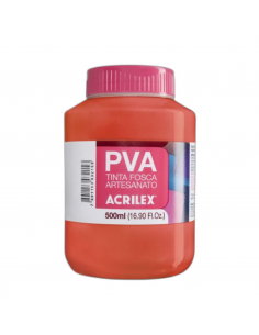Pintura para Artesanía PVA Rojo Fuego 500ml, ACRILEX