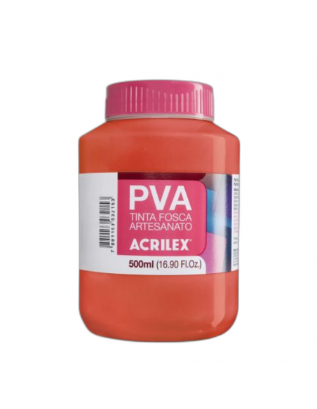 Pintura para Artesanía PVA Rojo Fuego 500ml, ACRILEX