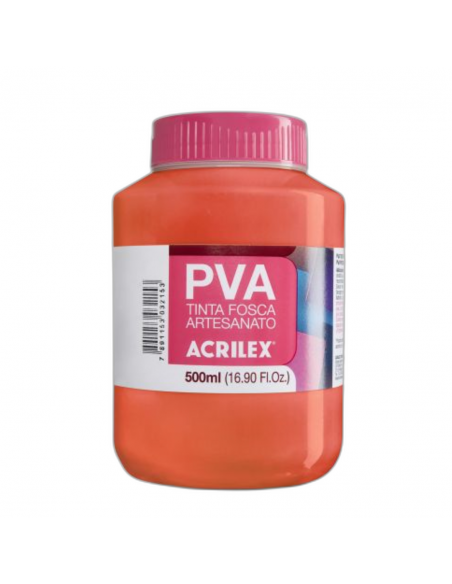 Pintura para Artesanía PVA Rojo Vivo 500ml, ACRILEX