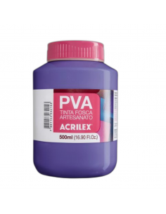 Pintura para Artesanía PVA Violeta 500ml, ACRILEX