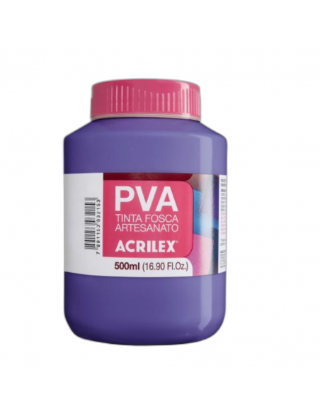 Pintura para Artesanía PVA Violeta 500ml, ACRILEX
