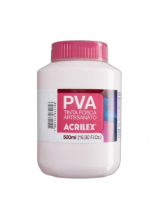 Pintura para Artesanía PVA Rosa Bebé 500ml, ACRILEX