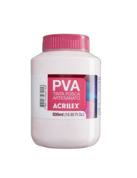 Pintura para Artesanía PVA Rosa Bebé 500ml, ACRILEX