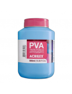 Pintura para Artesanía PVA Azul Celeste 500ml, ACRILEX