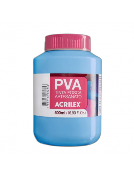 Pintura para Artesanía PVA Azul Celeste 500ml, ACRILEX