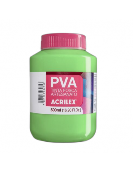 Pintura para Artesanía PVA Verde Hoja 500ml, ACRILEX