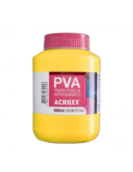 Pintura para Artesanía PVA Amarillo Oro 500ml, ACRILEX
