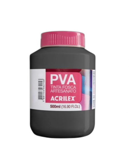 Pintura para Artesanía PVA Negro 500ml, ACRILEX