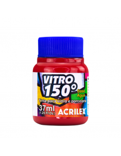 Pintura para Vidrio VITRO 150 Rojo Escarlata, ACRILEX