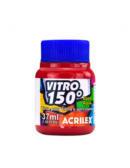 Pintura para Vidrio VITRO 150 Rojo Escarlata, ACRILEX