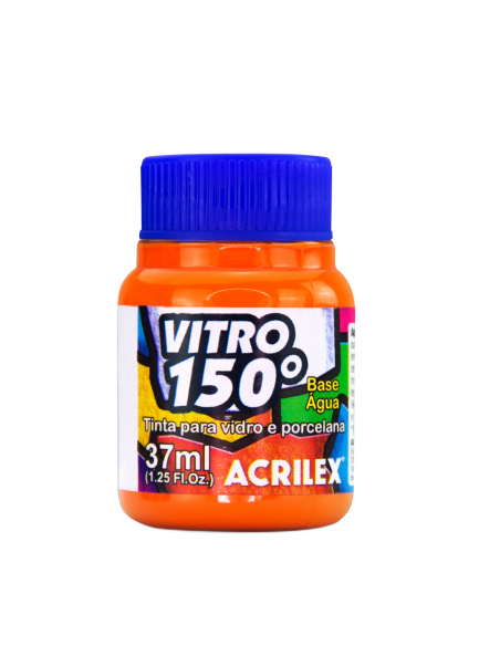 Pintura para Vidrio VITRO 150 Naranja, ACRILEX