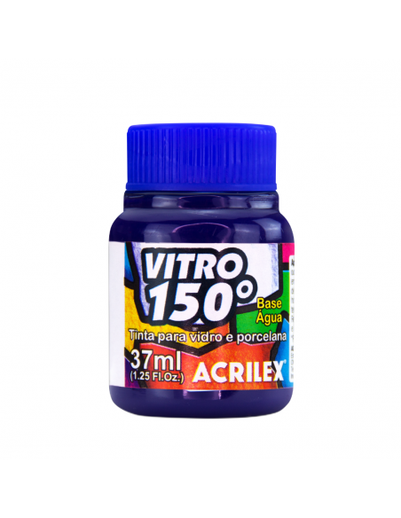 Pintura para Vidrio VITRO 150 Azul, ACRILEX