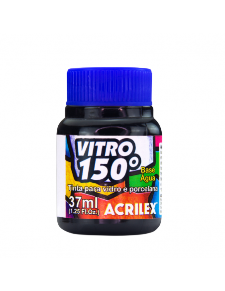 Pintura para Vidrio VITRO 150 Negro, ACRILEX