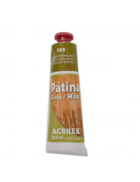 Patina en cera Bronce Iridiscente Metálico 37ml, ACRILEX