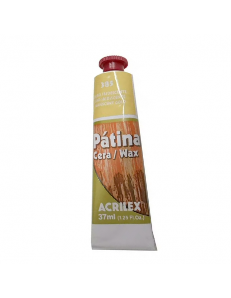 Patina en cera Oro Iridiscente Metálico 37ml, ACRILEX