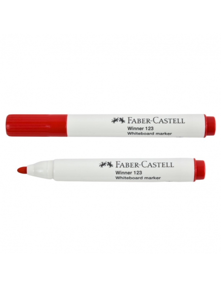 Marcador de Pizarra Rojo a Base de Agua, FABER CASTELL