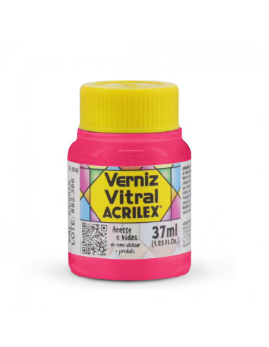 Barniz Vitral Rojo Carmin 37 ML, ACRILEX