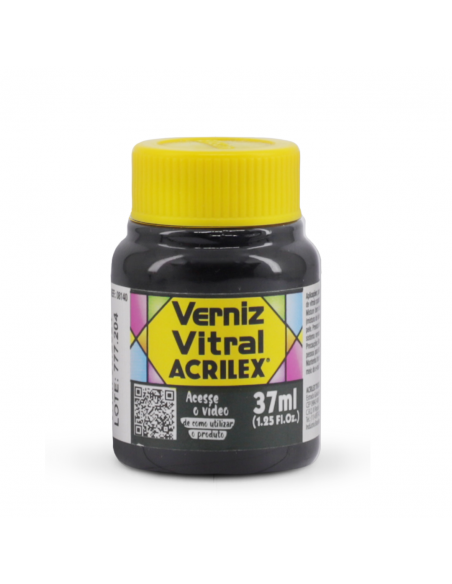 Barniz Vitral Negro37 ML, ACRILEX