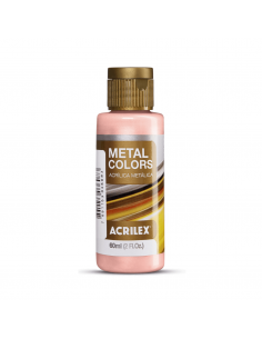 Pintura Acrílica Metal Colors Oro Rosa 60ml, ACRILEX