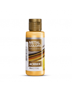 Pintura Acrílica Metal Colors Oro 60ml, ACRILEX