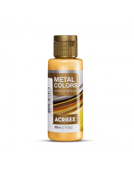 Pintura Acrílica Metal Colors Oro 60ml, ACRILEX