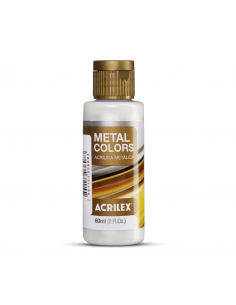 Pintura Acrílica Metal Colors Plata 60ml, ACRILEX