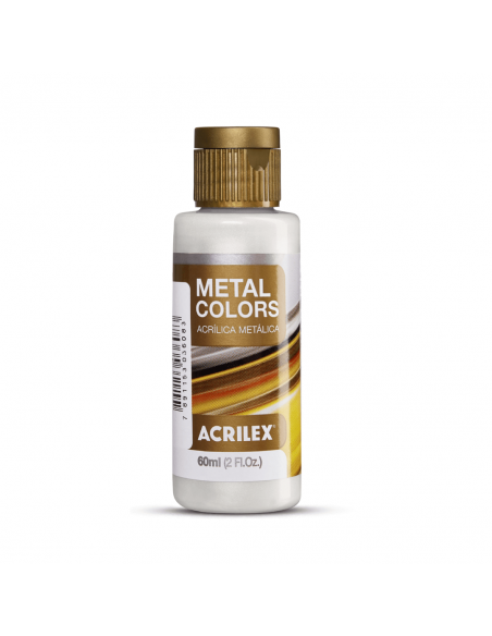 Pintura Acrílica Metal Colors Plata 60ml, ACRILEX
