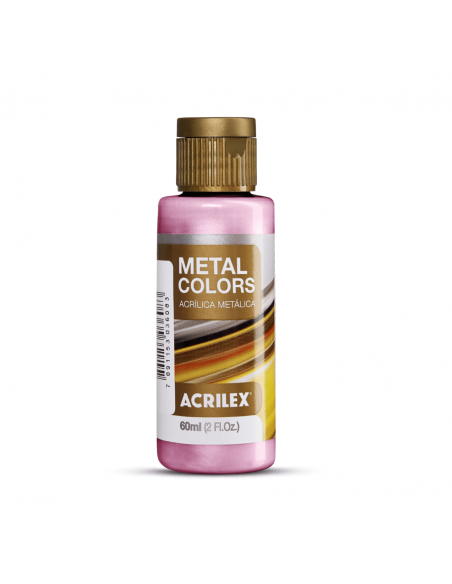 Pintura Acrílica Metal Colors Rosa 60ml, ACRILEX