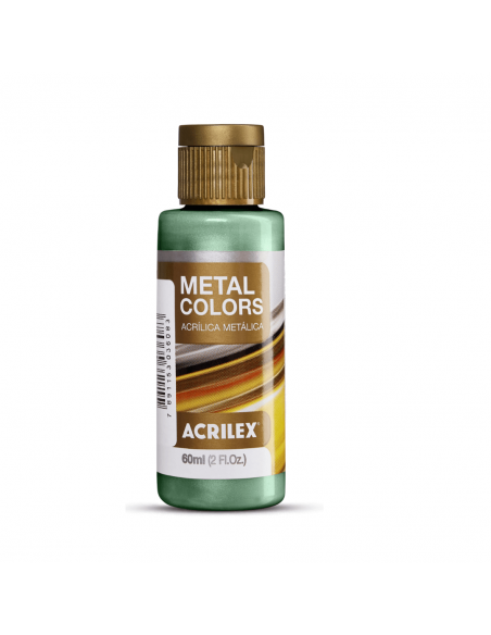 Pintura Acrílica Metal Colors Verde Oliva 60ml, ACRILEX