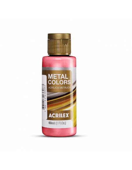 Pintura Acrílica Metal Colors Rojo 60ml, ACRILEX