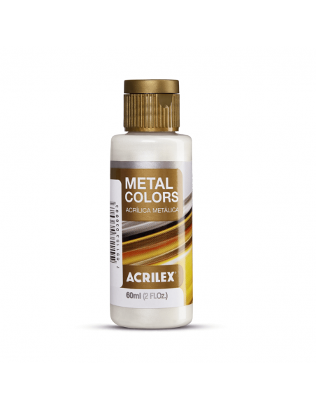 Pintura Acrílica Metal Colors Blanco 60ml, ACRILEX