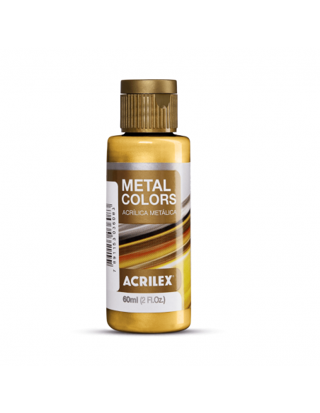 Pintura Acrílica Metal Colors Oro Sol 60ml, ACRILEX