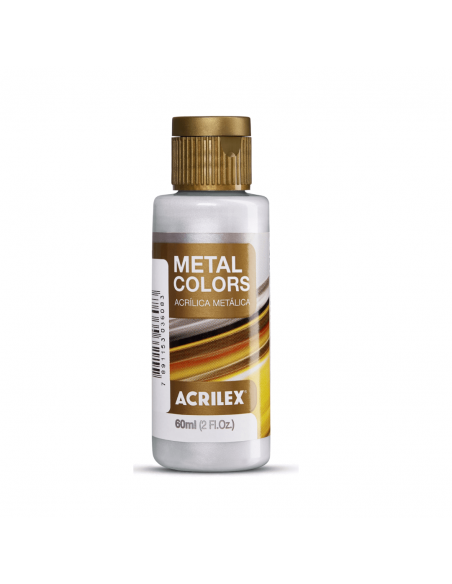 Pintura Acrílica Metal Colors Aluminio 60ml, ACRILEX