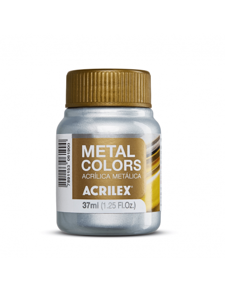 Pintura Acrílica Metal Colors Aluminio 37ml, ACRILEX