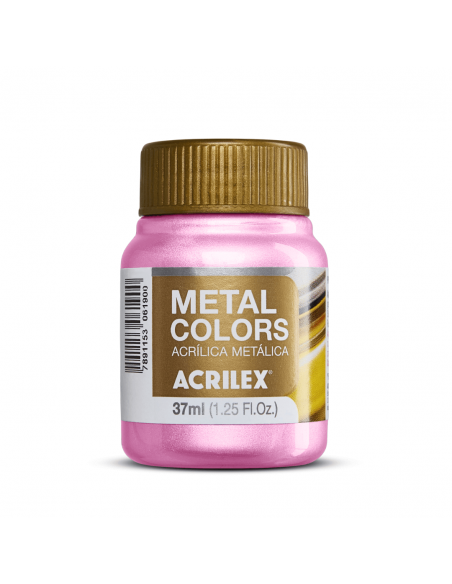Pintura Acrílica Metal Colors Rosa 37ml, ACRILEX