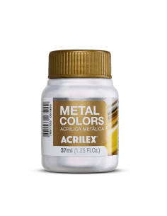 Pintura Acrílica Metal Colors Plata 37ml, ACRILEX