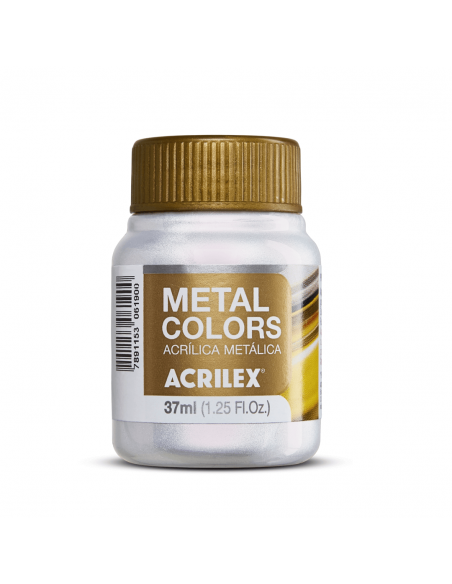 Pintura Acrílica Metal Colors Plata 37ml, ACRILEX